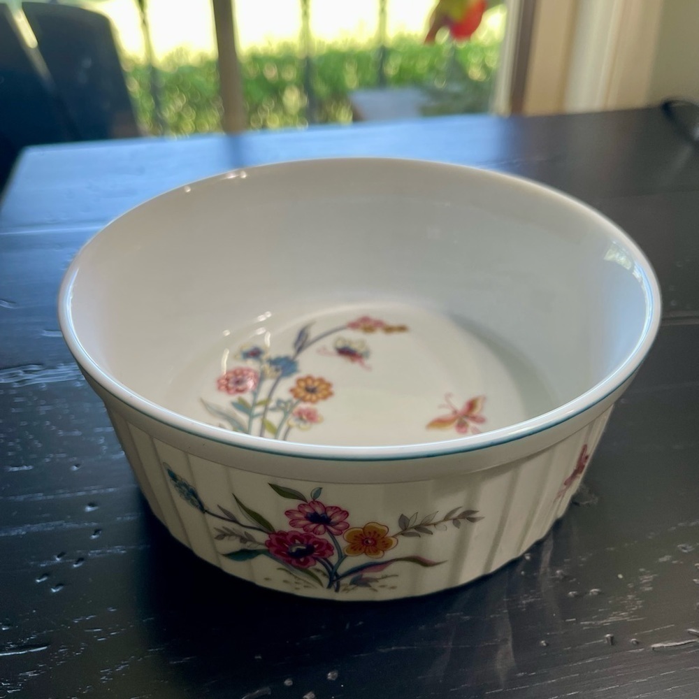 ANDREA BY SADEK JARDIN OVENWARE DISH. OVEN TO TABLE COOKWARE. 6 1/2” X 2 1/2”